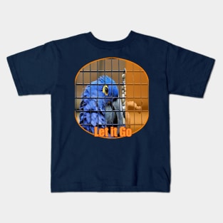 Caged animals Freedom Parrot Kids T-Shirt